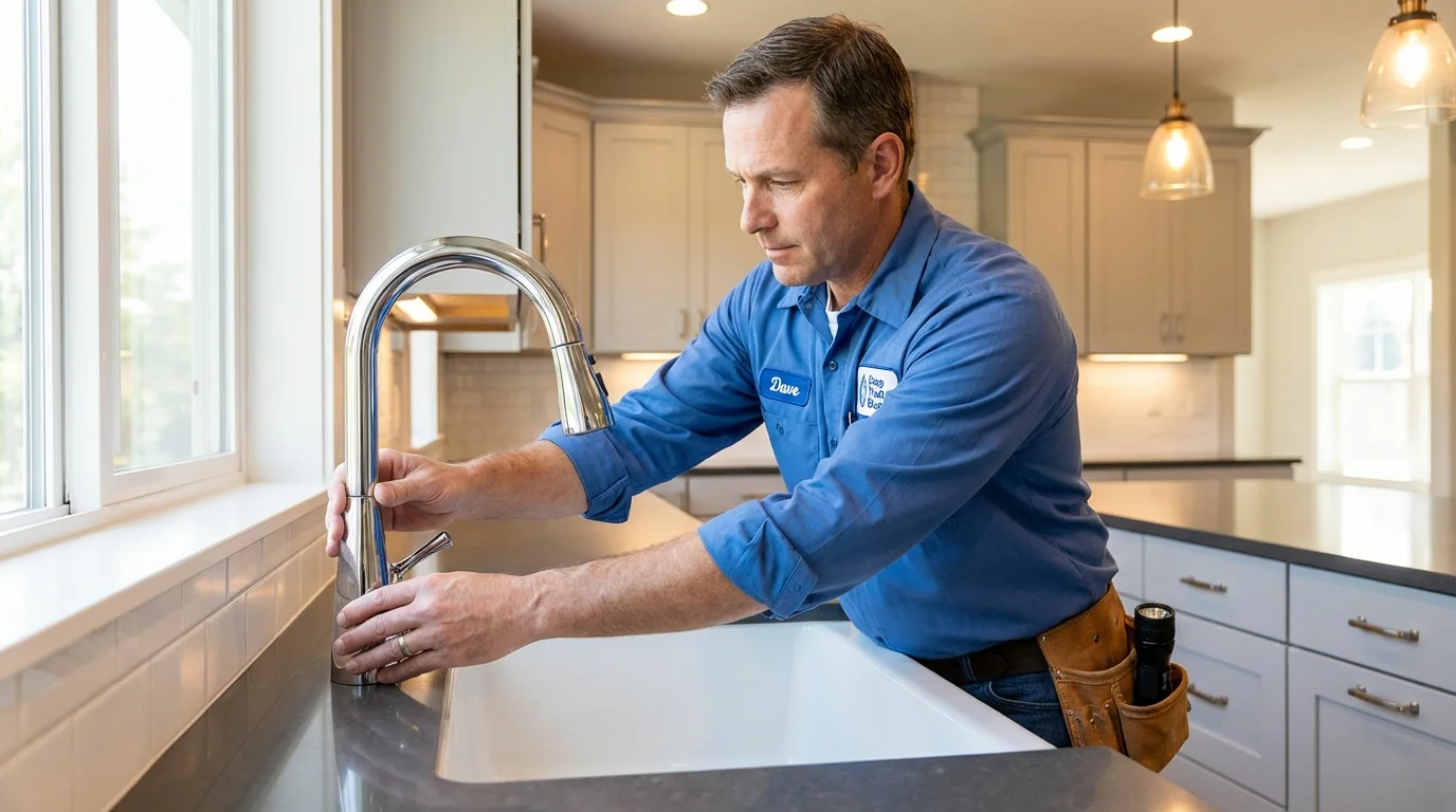 Kitchen faucet installation by Johns Plumbing LLC in Tabor City