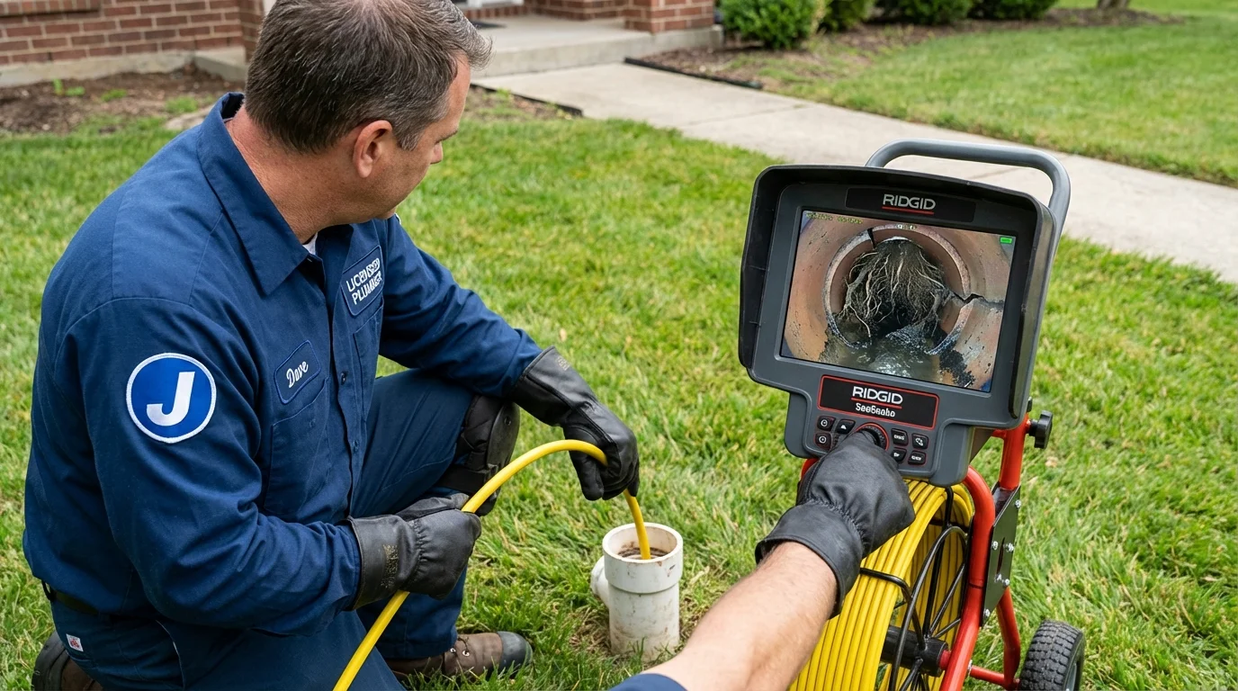 Sewer camera inspection being performed by Johns Plumbing LLC in Tabor City